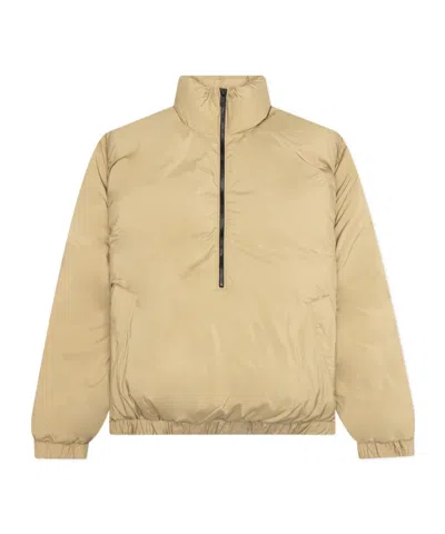 Essentials Fear Of God  Logo Patch Zipped Puffer Jacket In Nude