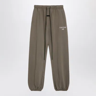 ESSENTIALS FEAR OF GOD ESSENTIALS MILITARY GREEN JOGGING TROUSERS WITH LOGO
