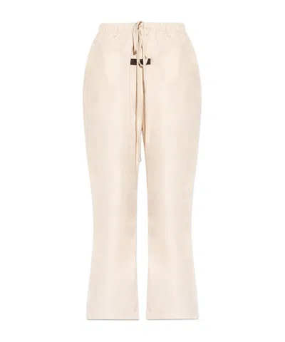 Essentials Fear Of God  Straight Leg Drawstring Trousers In White
