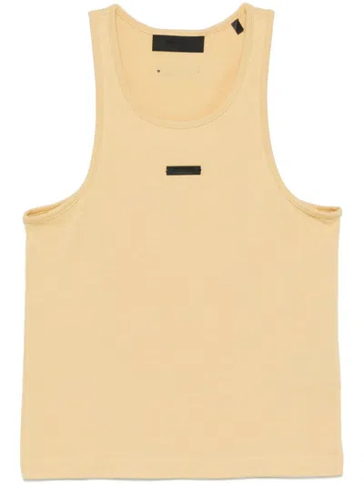Essentials Logo-appliqué Tank Top In Yellow