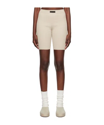 Essentials Logo-decorated Shorts In Nude