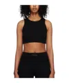 ESSENTIALS LOGO-PATCH RIBBED CROP TOP
