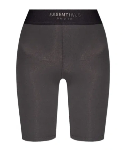 Essentials Logo-waistband Sport Shorts In Black