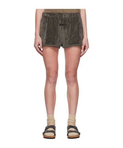 Essentials Pleated Elastic Waist Shorts In Multicolor