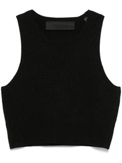 Essentials Black Rib Tank Top