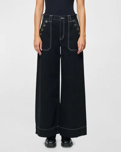 Etica Matis Ultra Wide-leg Jeans In Blue
