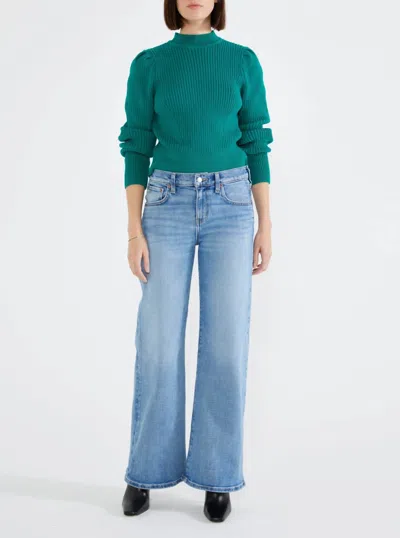 Etica Romi Mid Rise Wide Leg Jeans In Horizon
