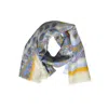 ETRO ETRO COTTON AND SILK BRUSHED SCARF WITH PAISLEY MEDALLION PRINT