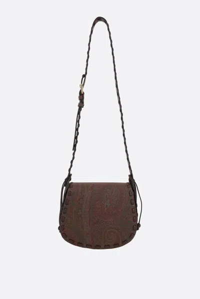 Etro Drya Arnica 1984 Shoulder Bag In Coated Canvas In Brown