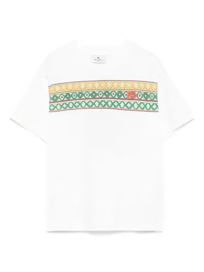 Etro Kids' Graphic-print T-shirt In Ivory