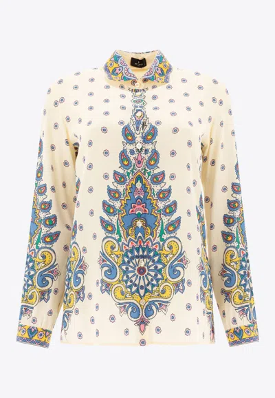 Etro Paisley-pattern Silk Shirt In X0800