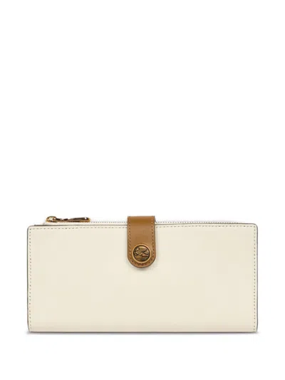 Etro Pegaso-motif Leather Wallet In 白色