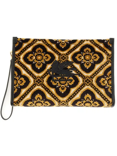 Etro Women Pouch Paisley Large In Black