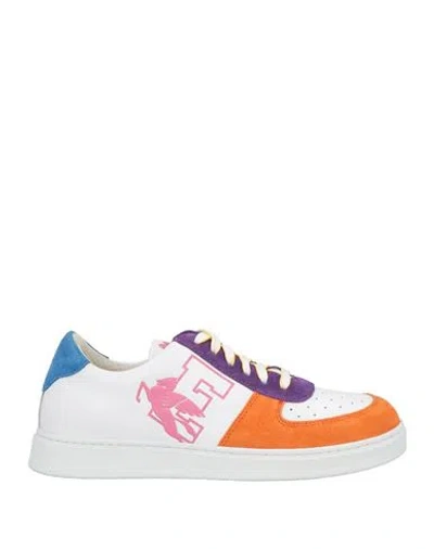 ETRO ETRO WOMAN SNEAKERS ORANGE SIZE 7 LEATHER