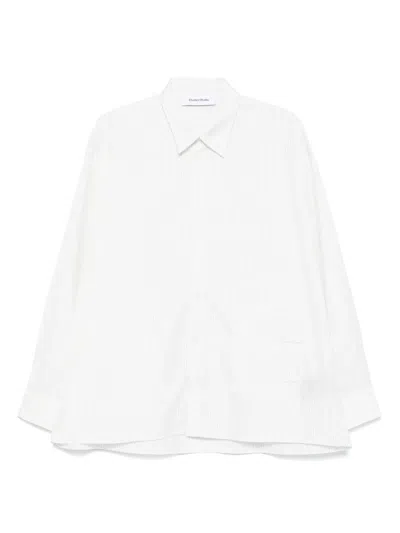 Etudes Studio E-patch Striped Shirt In White
