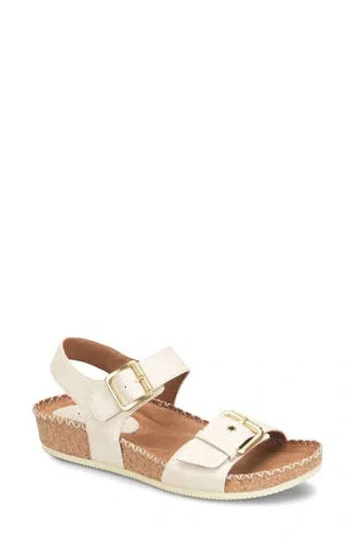 Eurosoft Cork Wedge Sandal In Bone