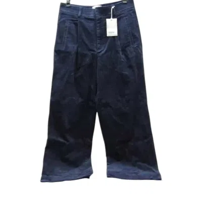 Everlane Women's Phoebe Wide Leg Corduroy Trouser Pants In Navy In Blue