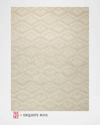 Exquisite Rugs X The Met Bargello Hand-tufted Beige Rug, 9' X 12'