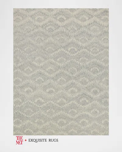 Exquisite Rugs X The Met Bargello Hand-tufted Gray Rug, 10' X 14'