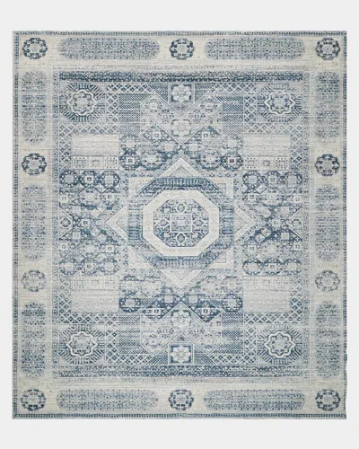 Exquisite Rugs X The Met Vintage Loom Blue & Light Blue Rug, 12' X 15' In Light Blue/blue