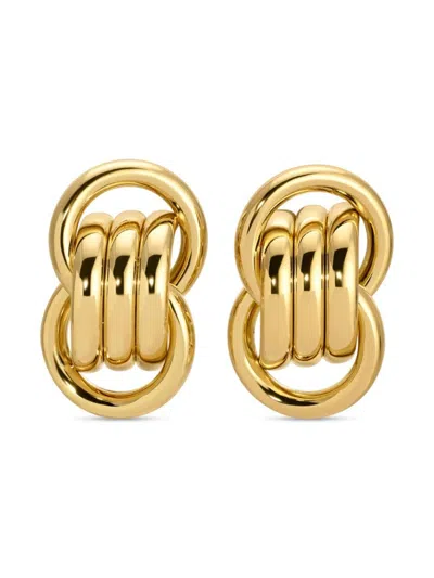 Eye Candy Los Angeles Women's Golden Mia Oversized Stud Earrings In Yellow Goldplated