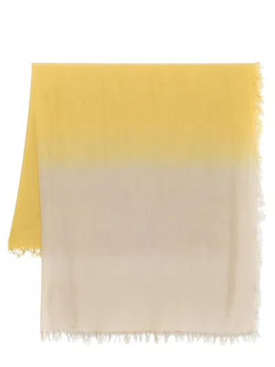 Fabiana Filippi Degrade Scarf With Delicate Fringed Edges In Neutrals
