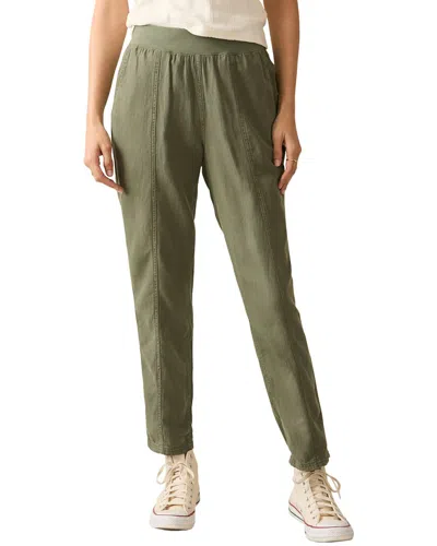 Faherty Arlie Linen-blend Pant In Green