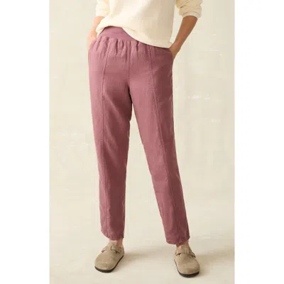 Faherty Arlie Pull-on Tapered Leg Pants In Rosewood