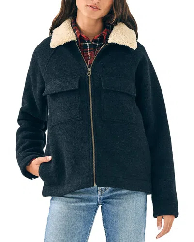 Faherty Legend Cropped Jacket In Blue