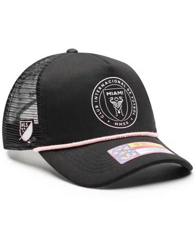 Fan Ink Men's And Women's Black Inter Miami Cf Atmosphere Adjustable Trucker Hat