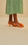 Farm Rio Active Orange Flower Jelly Kitten Sandal
