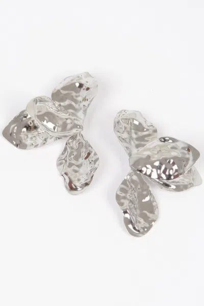 Fashnzfab Women's Vintage Metal Earring In Silver