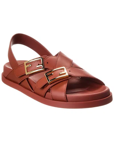 Fendi Dnu Inv  Feel Leather Sandal
