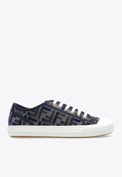 Fendi Domino Ff Jacquard Denim Sneakers