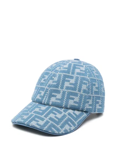 Fendi Blue Ff Monogram Baseball Cap