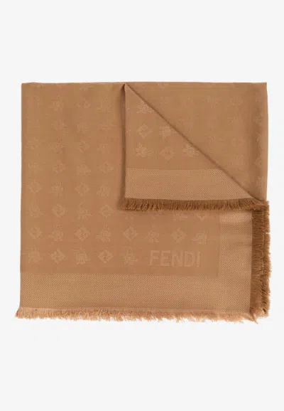 Fendi Ff Jacquard Silk-blend Scarf