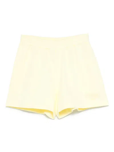Fendi Kids' Jersey Fleece Shorts In Yellow