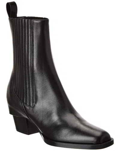 Fendi Almond-toe Calf Leaher Boots In Black