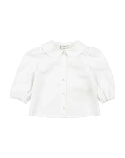 Fendi Babies' Cotton Shirt In White