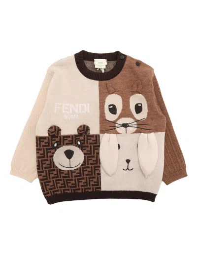 Fendi Kids' Sweater In Multicolor