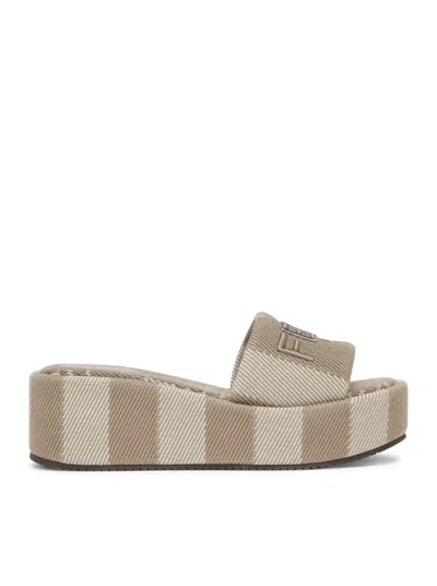 FENDI FENDI WOMEN FENDI SUNSHINE PLATFORM SLIPPERS