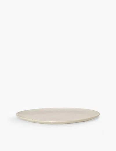 Ferm Living Off-white Speckle Flow Medium Porcelain Plate 22cm