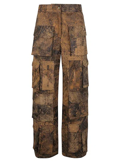 Fermas.club Leather Cargo Trousers