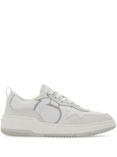 Ferragamo Woman Gancini Sneaker In White