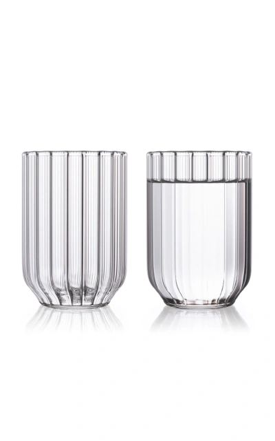 Fferrone Dearborn Set-of-two Water Glasses In Clear