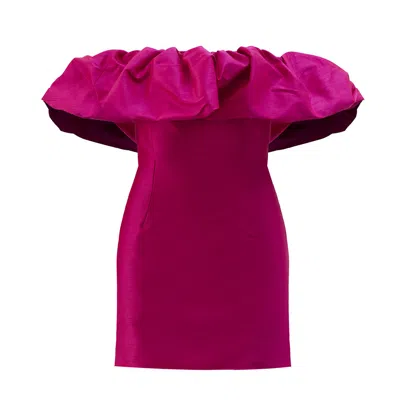 Fickle Hearts Women's Pink / Purple Eden Fushia Pink Mini Cocktail Dress In Pink/purple