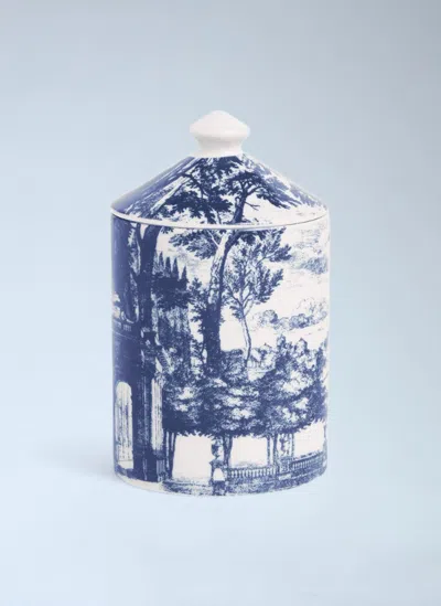 Fornasetti Small Se Poi Candle In Blue