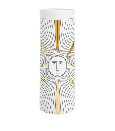 Fornasetti Tall Soli Candle In White