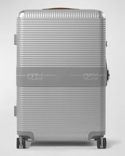 Fpm Milano Bank Zip 22" Deluxe Spinner Luggage In Glacier Grey