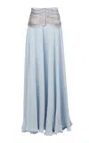 Francesca Miranda Altan Jotas Silk Maxi Skirt In Ash Grey